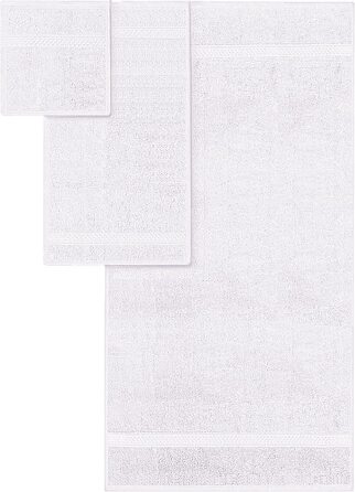 Набір рушників Utopia Towels 8 шт. з бавовни, білі — 2 банних, 2 для рук, 4 для обличчя з петлею