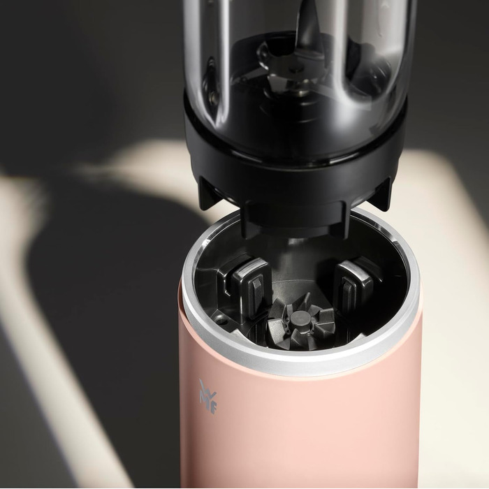 Блендер портативний WMF Mix & Go Touch Smoothie Maker 500 Вт, пляшка для смузі, нержавіюча сталь, рожевий (Pearl Blush)