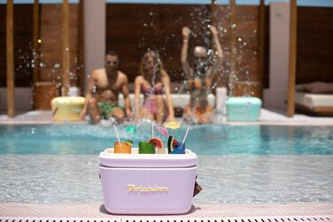 Термобокс Polarbox 12 л для пікніка, пляжу, кемпінгу, зберігання льоду, фіолетово-жовтий, Classic