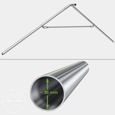 Намет для вечірок TOOLPORT 3x6 м, вогнестійкий, преміум-якість, сіро-білий, 100% водонепроникний з підлогою