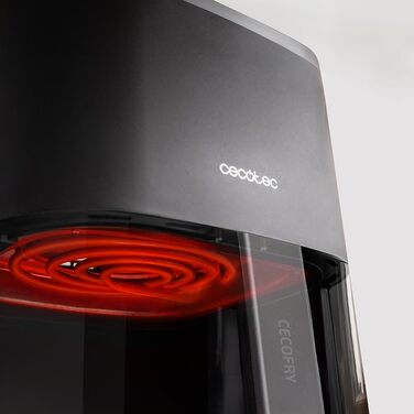 Аерофритюрниця Cecotec Cecofry Fantastik Window 4000 без олії, 4-6.5 л, з вікном, 1400 Вт, сенсорне керування, 9 програм, чорна