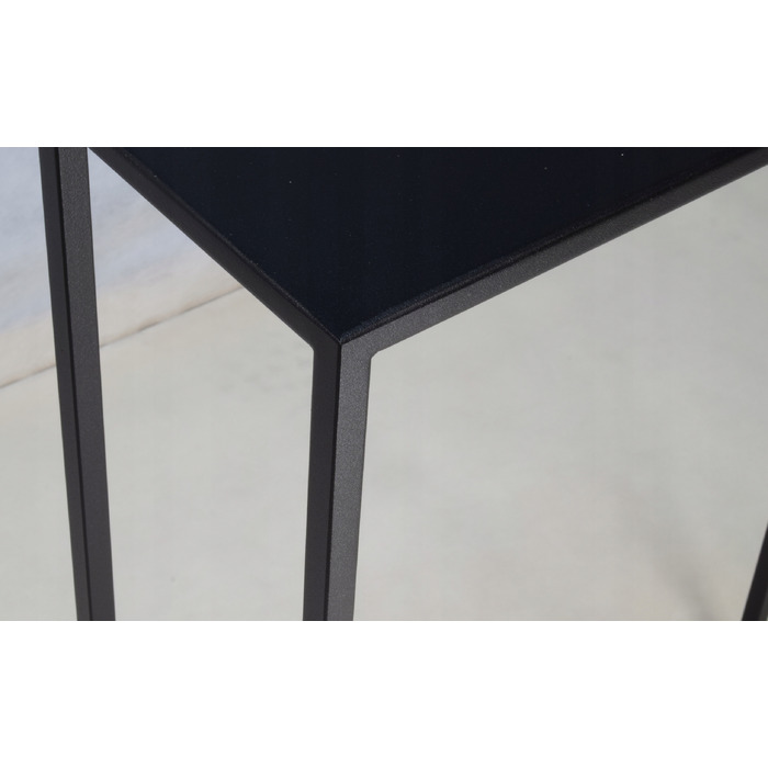 Вузька консоль Loft Metal 60x20x78 см, чорна