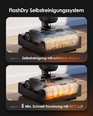 Tineco Floor One S7 Stretch Steam: Акумуляторний пилосос 2-в-1 для вологого та сухого прибирання, 22000 Па, для твердих підлог, шерсті тварин