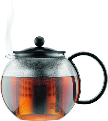 Заварник для чаю Bodum Assam з фільтром із нержавіючої сталі, 0.5 л, чорний