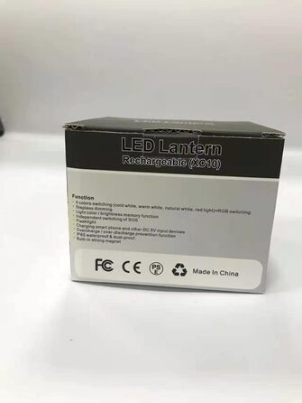 LED кемпінговий ліхтар із RGB підсвічуванням, 5200mAh, USB-заряджання, 6 режимів яскравості, магніт, димірування, для кемпінгу, походів та надзвичайних ситуацій