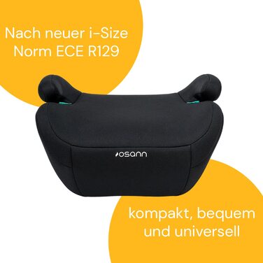Дитяча автопідставка Osann Up, без Isofix, 125-150 см, 15-36 кг, i-Size, чорна