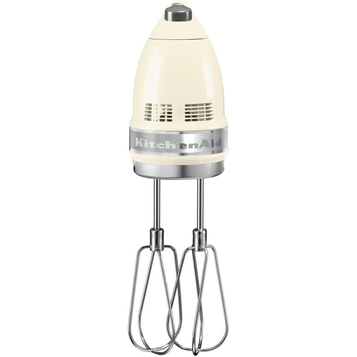 Міксер ручний KitchenAid 9 швидкостей, червоний (кремовий) з LED-дисплеєм та насадками