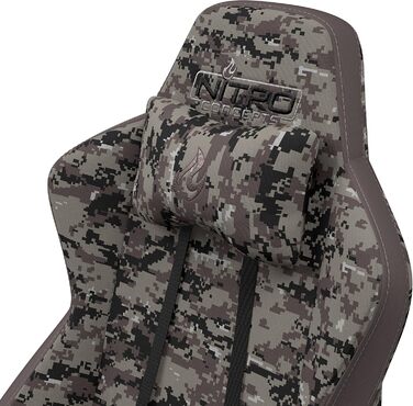 Ігрове крісло NITRO CONCEPTS S300 Urban Camo, ергономічне, для геймерів і офісу, тканинна оббивка, навантаження до 135 кг