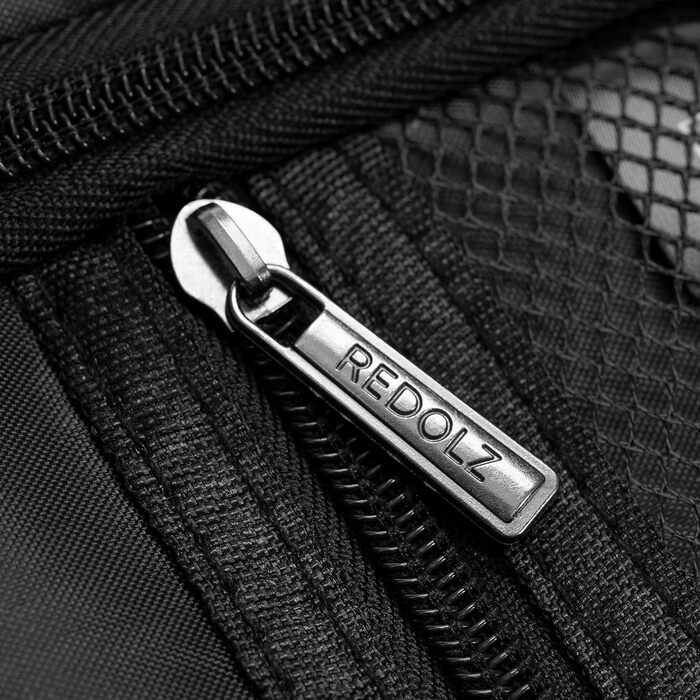 Валіза середня REDOLZ Essentials 05, 67 см, чорна, поліпропілен, 4 подвійні колеса, TSA-замок