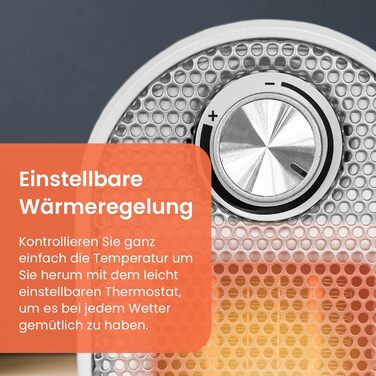 Керамічний обігрівач Pro Breeze 500W — компактний електричний тепловентилятор для робочого столу з термостатом та захистом від перегріву та перекидання