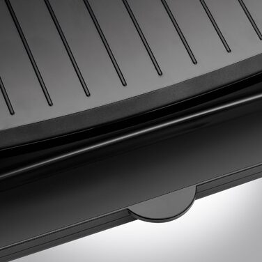 Електричний гриль George Foreman 25820, універсальна антипригарна плита, тостер, швидкий нагрів, чорний, великий
