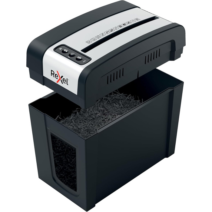 Rexel MC3-SL Slimline Whisper-Shred™: Шредер для документів, мікроріз, безпека P5, 10 л, тихий, компактний, для дому