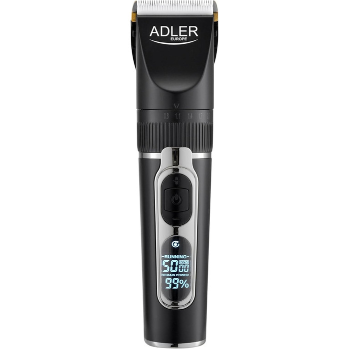 Машинка для стрижки волосся ADLER AD2837 з тримером для бороди, акумулятор 2000 мАг, набір для чоловіків і перукарів