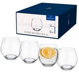 Набір склянок для води Villeroy & Boch Entrée, 4 шт. по 300 мл, прозоре кришталеве скло
