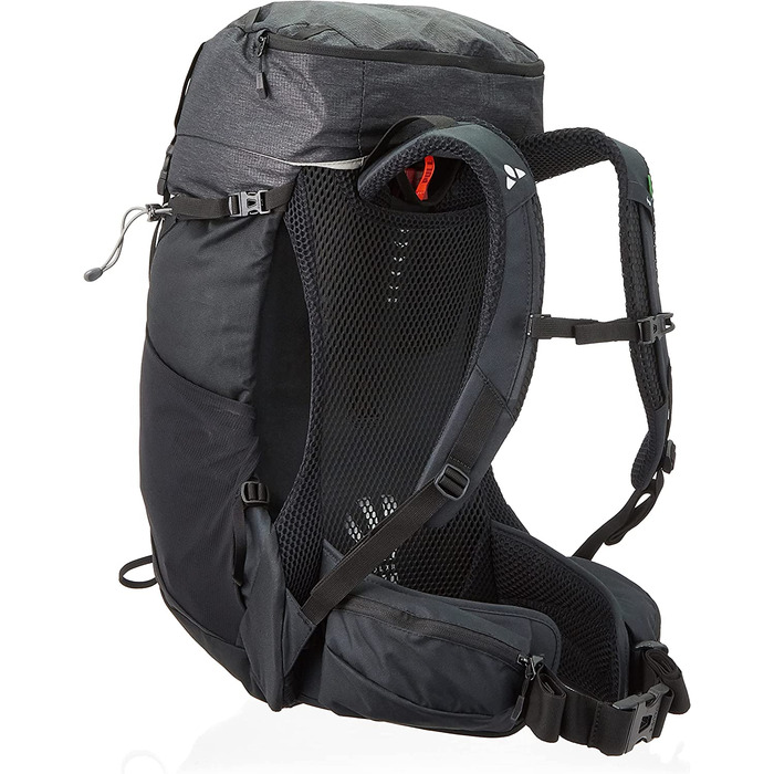 Туристичний рюкзак VAUDE Brenta 36+6 л, водонепроникний, з дощовиком, для жінок і чоловіків, зручний трекінговий рюкзак з органайзером, чорний