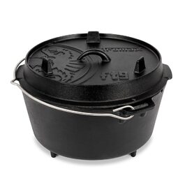 Чавунний казан Petromax Feuertopf (Dutch Oven) з ніжками для готування та випікання на відкритому вогні
