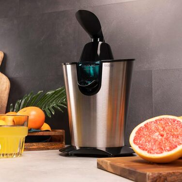 Цитрусовижималка електрична Cecotec EssentialVita PowerFresh 1000 Inox - 1000 Вт, нержавіючий фільтр, конуси, система запобігання краплин, легке очищення