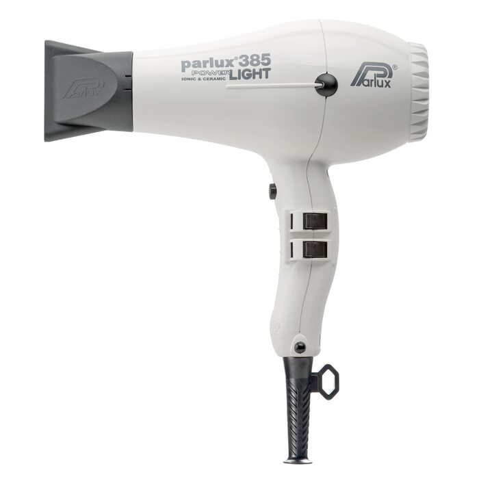 Фен Parlux 385 Power Light білий — професійний легкий фен для волосся