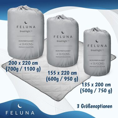 Всесезонна ковдра Feluna 2-в-1 (135x200 см), двостороння стібана ковдра, що миється