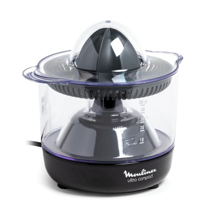 Цитрусовижималка електрична Moulinex Ultra Compact PC120870, 450 мл, чорна - для апельсинів та інших цитрусових