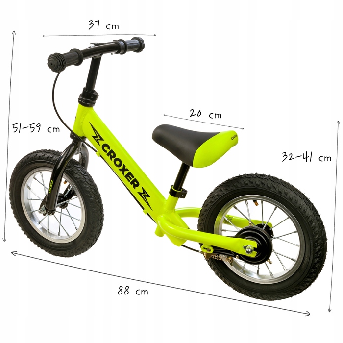 Беговел Croxer Leox Lime з гальмом