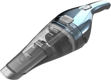 Пилосос ручний Black & Decker NVC220WBC-QW, 15.5 Вт, 385 мл, хром та синій