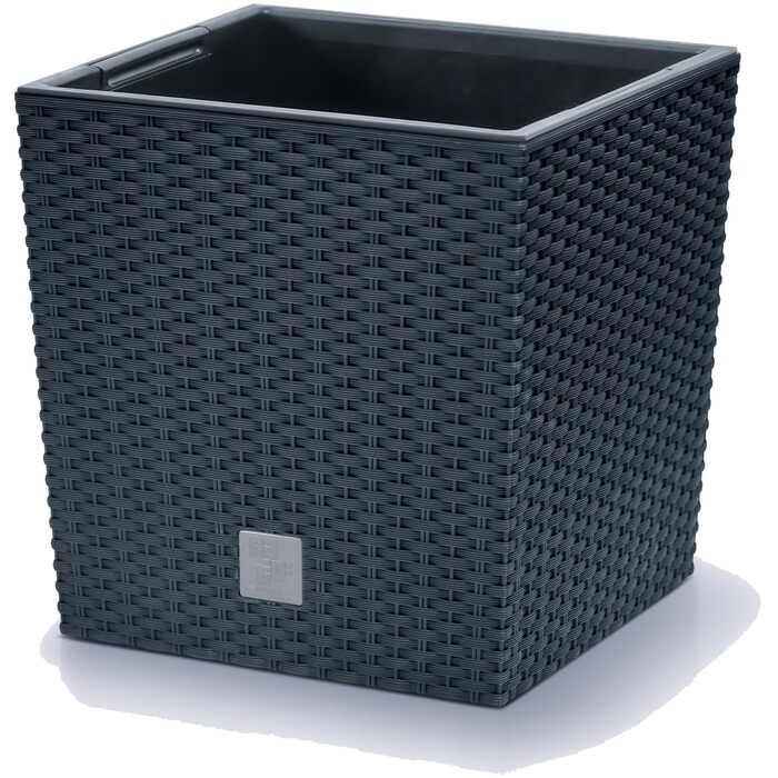 Квадратний горщик для квітів Prosperplast Rato, антрацит, 64 л, 39x39x40,5 см