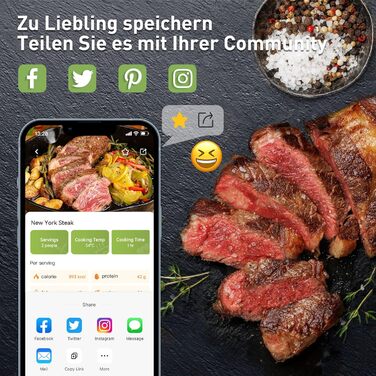 Су-від занурювальний циркулятор KitchenBoss: WiFi, точний контроль температури, керування через додаток, 1100W, діапазон 40-90°C, IPX7, TFT дисплей, тиха робота, карбонове волокно, чорний