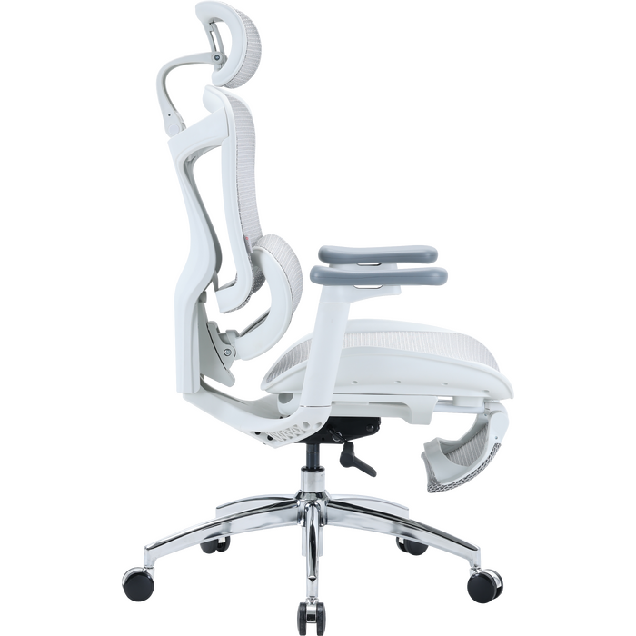 Крісло офісне з підставкою для ніг Sihoo DORO C300L Mesh White with footrest