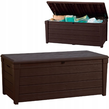 Садова скриня Keter BRIGHTWOOD STORAGE BOX 455 л, коричнева