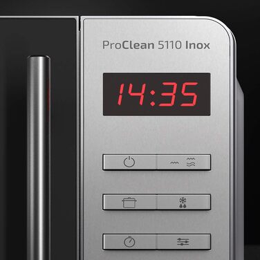 Мікрохвильова піч Cecotec Proclean 5010 Inox Wave, 20 л, 1150 Вт, з грилем, технологія 3DWave, LED-дисплей, нержавіюча сталь