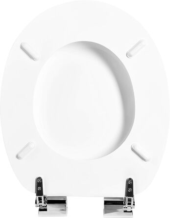 Сидіння для унітазу Cornat Molinos, біле, дерев'яний сердечник, м'яке закривання, комфорт