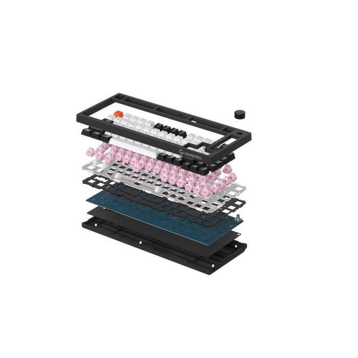 Дротова механічна клавіатура GamePro MK160 V2 Warden QLAB Sakura Black (MK160-V2-B-QS)