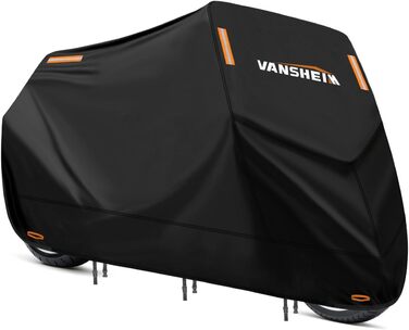 Мотоциклетний чохол VANSHEIM 420D Oxford водонепроникний, захист від ультрафіолету та вітру, для вулиці та приміщення, 245x105x125 см