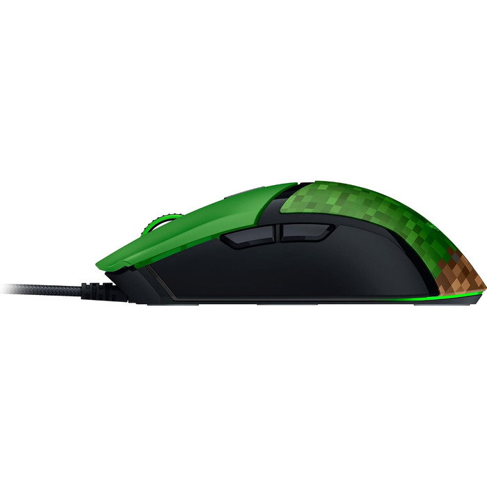 Ігрова миша Razer Cobra Minecraft: легка дротова миша з RGB-підсвіткою Chroma, оптичними перемикачами 3-го покоління, вага 57 г, чорна