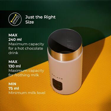 milkPLAY Пінороб електричний 4-в-1 для молока, кави та напоїв (Cream) - спінювач, підігрівач для лате, капучино, матча, какао