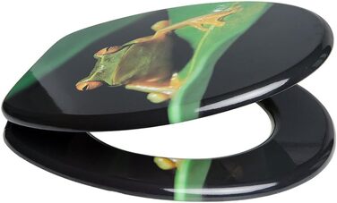 Сидіння для унітазу MDF з м'яким закриттям Frosch, зелене