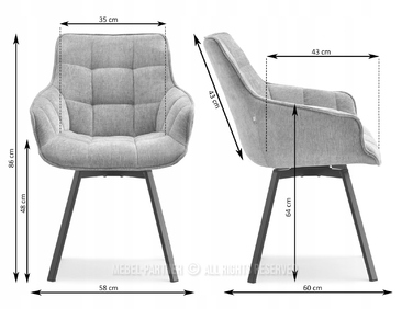 Стілець Mebel-Partner, оббивка тканина, зелений, 1 шт.