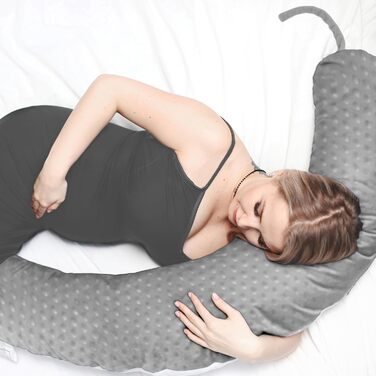 Подушка для вагітних Totsy Baby XXL — ергономічна подушка для сну та підтримки тіла, бавовняний чохол Oeko-Tex