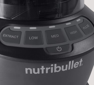 Блендер Nutribullet 1000 Вт, електричний, 1,6 л, мультифункціональний, сірий, модель NBF450DG (2020), професійний стаціонарний міксер