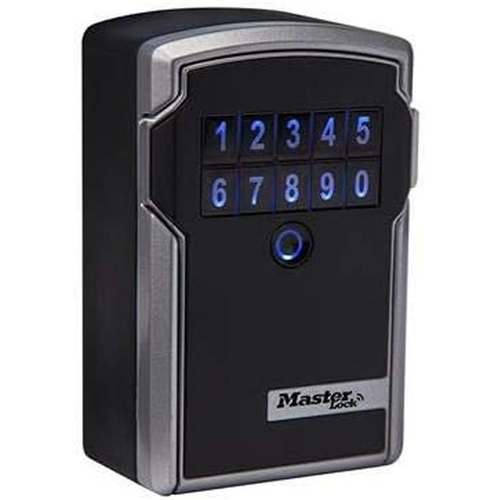Розумний сейф для ключів Master Lock Smart Connected з Bluetooth та кодовим замком, настінний вуличний кейс з військовим шифруванням, 12.7 x 8.3 x 5.9 см