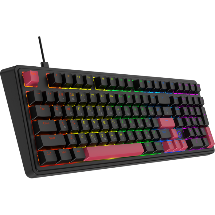 Дротова механічна клавіатура Ajazz AK980 Red switches Black Red (AK980-R-BR)