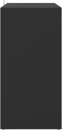 Взуттєва шафа vidaXL, 5 полиць, настінна, чорна, 60x35x70 см, ДСП, органайзер для взуття