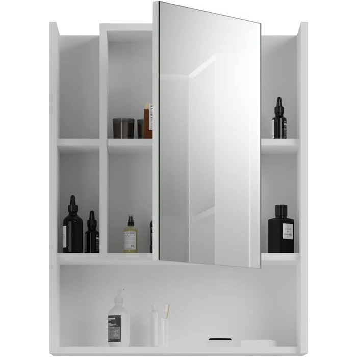Дзеркальна шафа для ванної Homes&Jones Venice, біла, 60x77x17 см, без підсвічування, деревостружкова плита