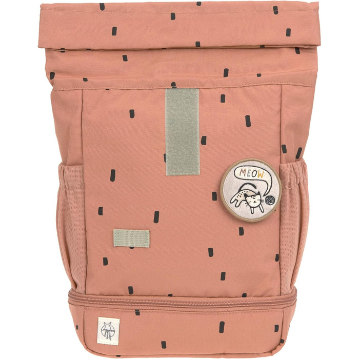 Дитячий рюкзак LÄSSIG Rolltop з нагрудним ременем, водовідштовхувальний, 11 л, карамельний колір, Happy Prints