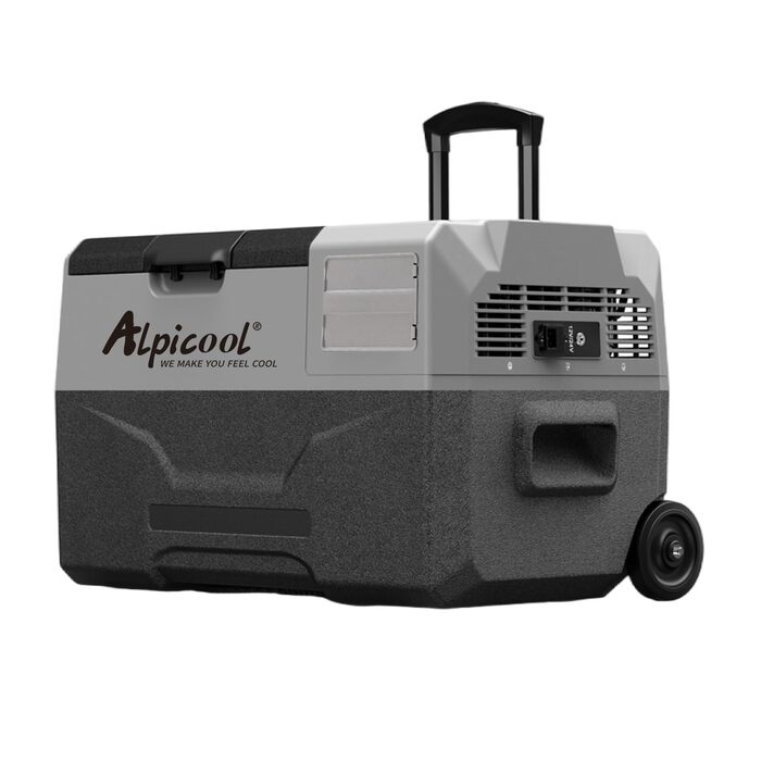Автомобільний холодильник Alpicool CX50 50л компресорний, портативний, з USB, колесами та телескопічною ручкою для авто, кемпінгу, вантажівок, човнів