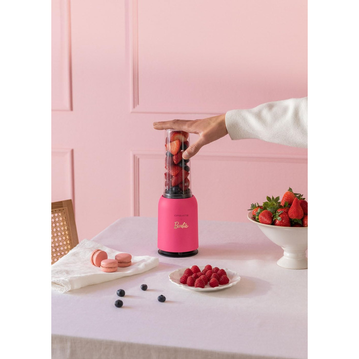 Портативний міксер для смузі та молочних коктейлів CREATE MOI, 400 мл, скло, BPA-free, 230 Вт, кремово-білий, з лезами з нержавіючої сталі