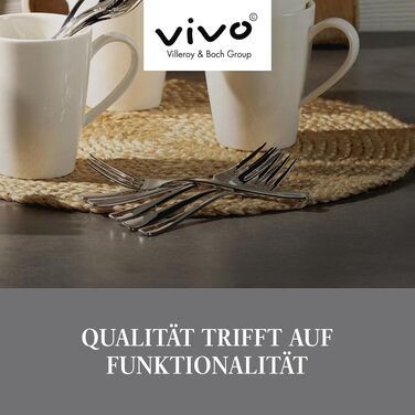 Набір столових приборів Villeroy & Boch Voice Basic 30 предметів для 6 осіб, нержавіюча сталь, придатний для мийки в посудомийній машині