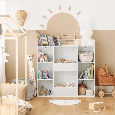 Полиця для книг SoBuy Montessori для дітей, зелена, 80x104x34 см (KMB55-K-GR)