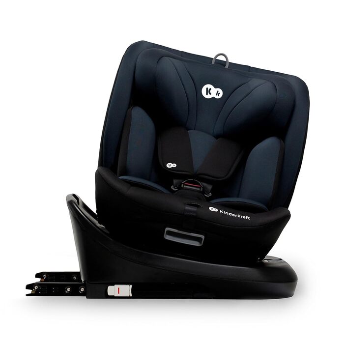 Дитяче автокрісло Kinderkraft I-GROW 0-36 кг, I-SIZE 40-150 см, 360° з обертанням, Isofix, FWF/RWF, регульована спинка та підголівник, графітово-чорний